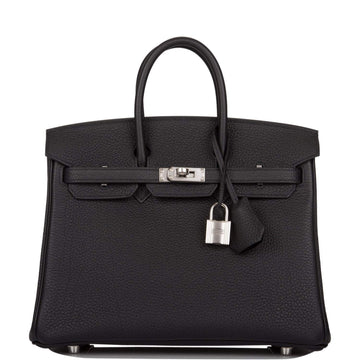 Hermes Black Togo Birkin 25cm Palladium Hardware