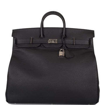Hermes Black Togo HAC Birkin 50cm Palladium Hardware