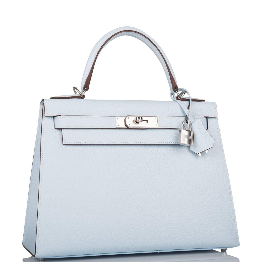 Hermes Bleu Brume Epsom Sellier Kelly 28cm Palladium Hardware