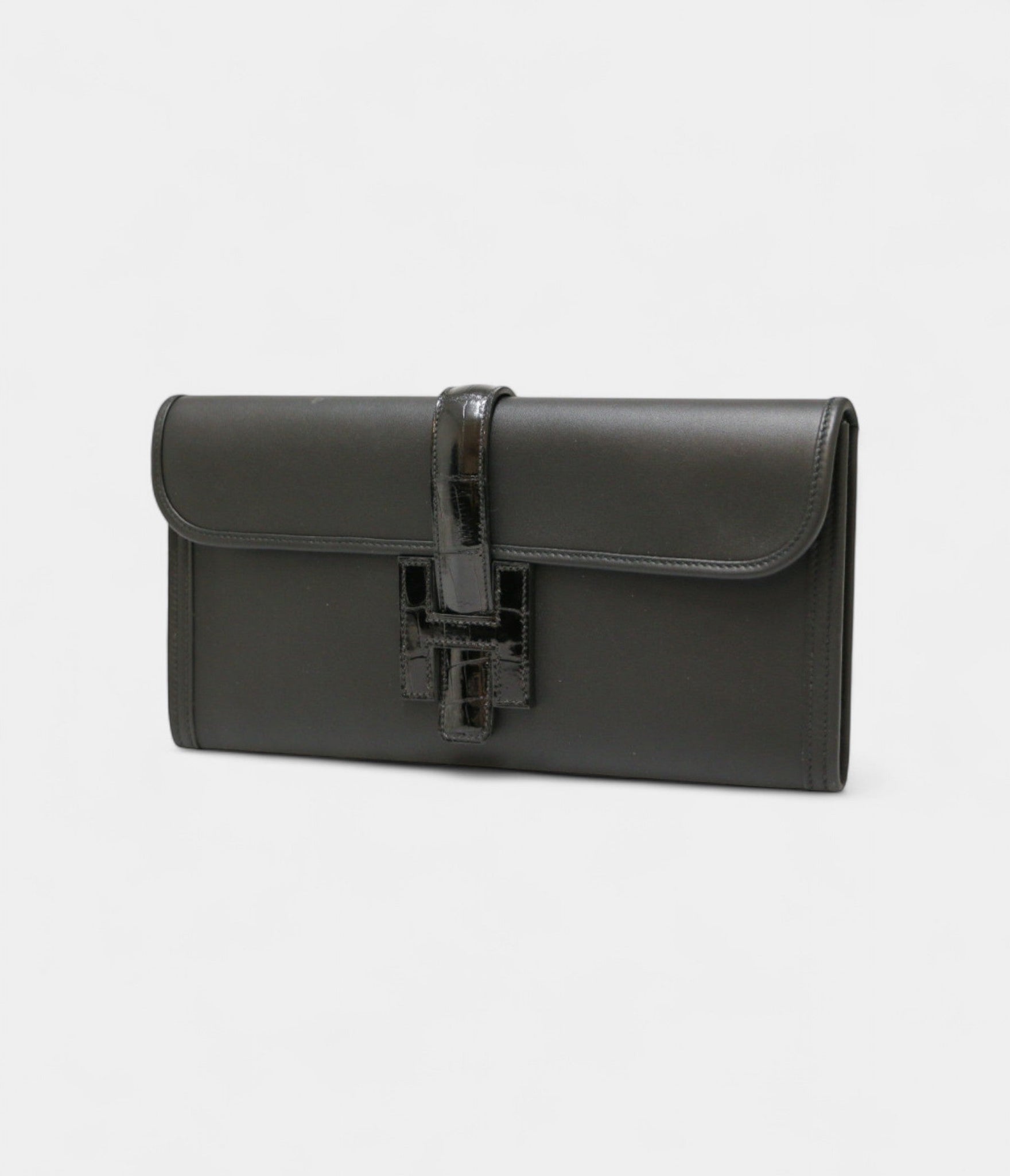 Hermès Jige Clutch Swift Leather and Alligator