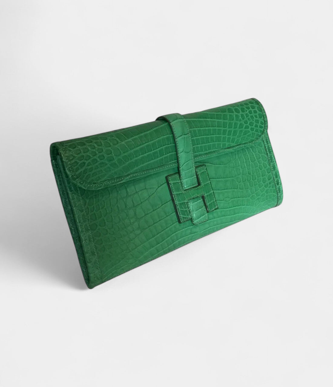Hermès Jige Elan 29 Clutch Alligator Matte Bag