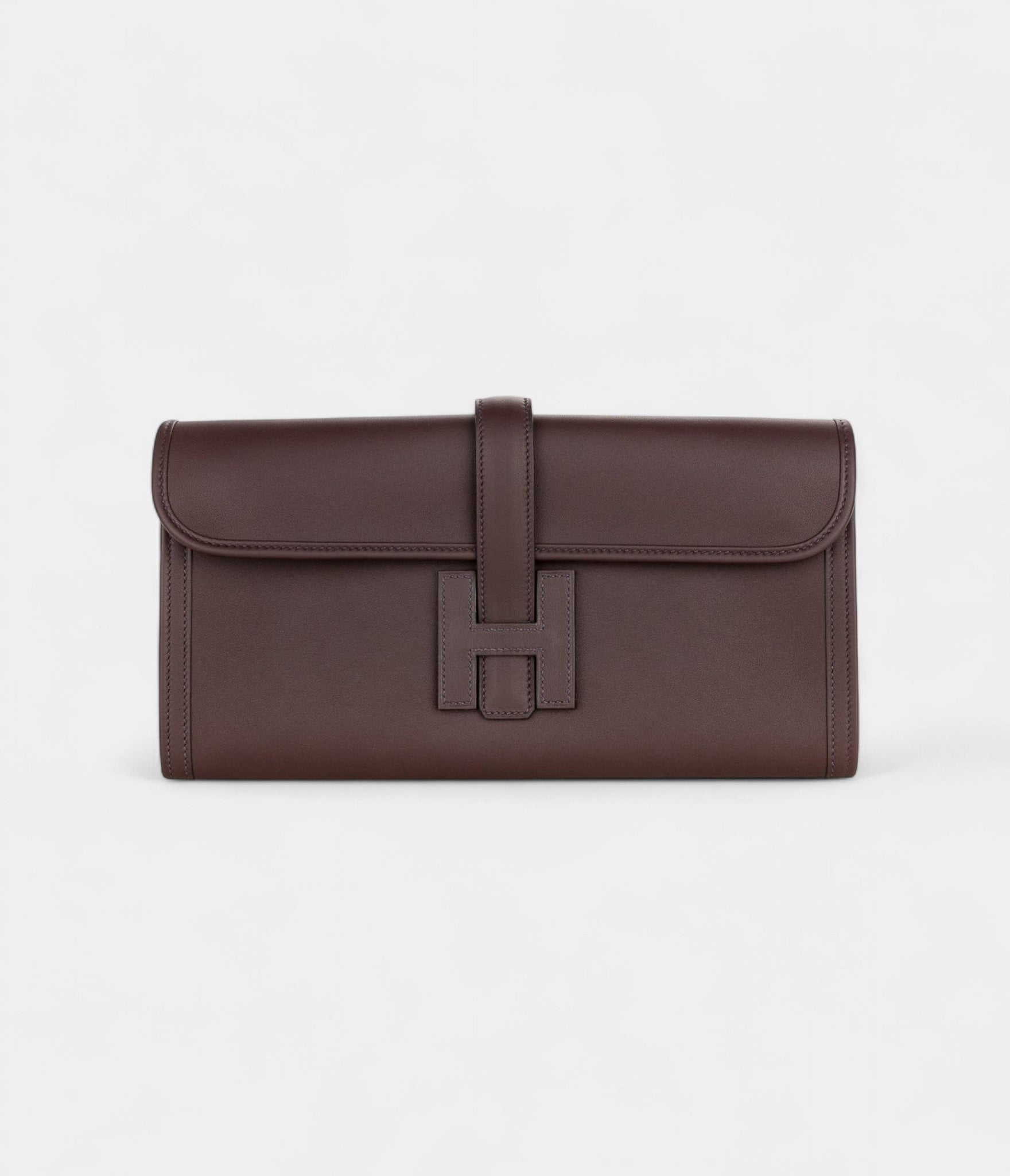 Hermes Jige Elan 29cm Clutch Brown Bag