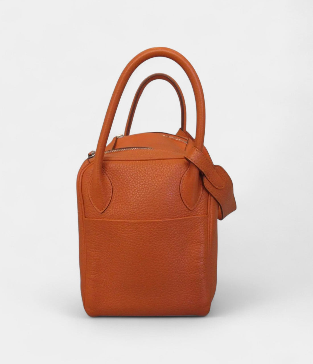 Hermes Lindy 30 Taurillon Clemence Shoulder Bag Orange