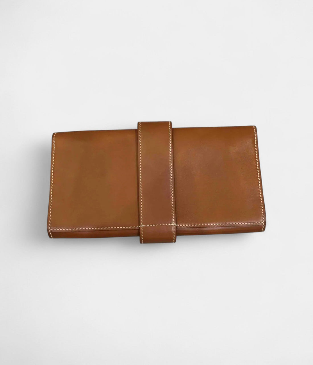 Hermès Médor Camel Leather Clutch Bag