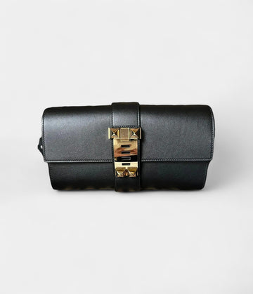 Hermès Médor Leather Clutch Black Bag