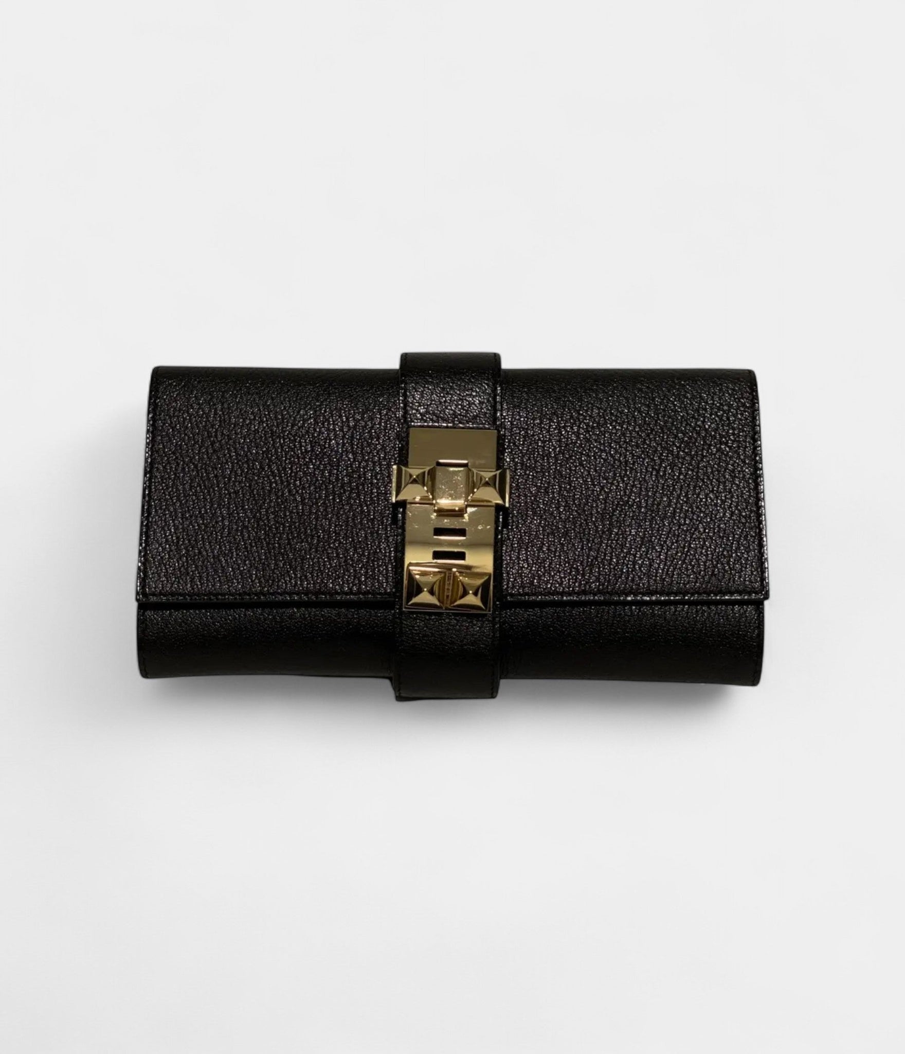 Hermès Médor Leather Clutch Black Bag