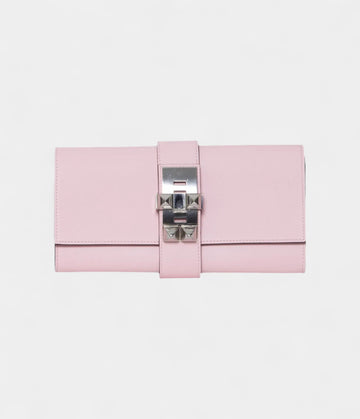 Hermès Médor Leather Pink Clutch Bag