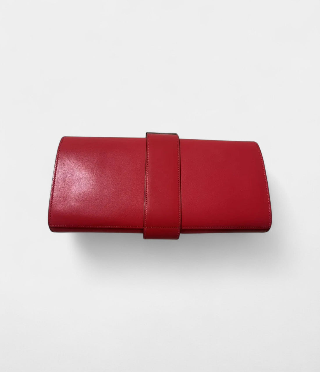 Hermès Médor Red Leather Clutch Bag