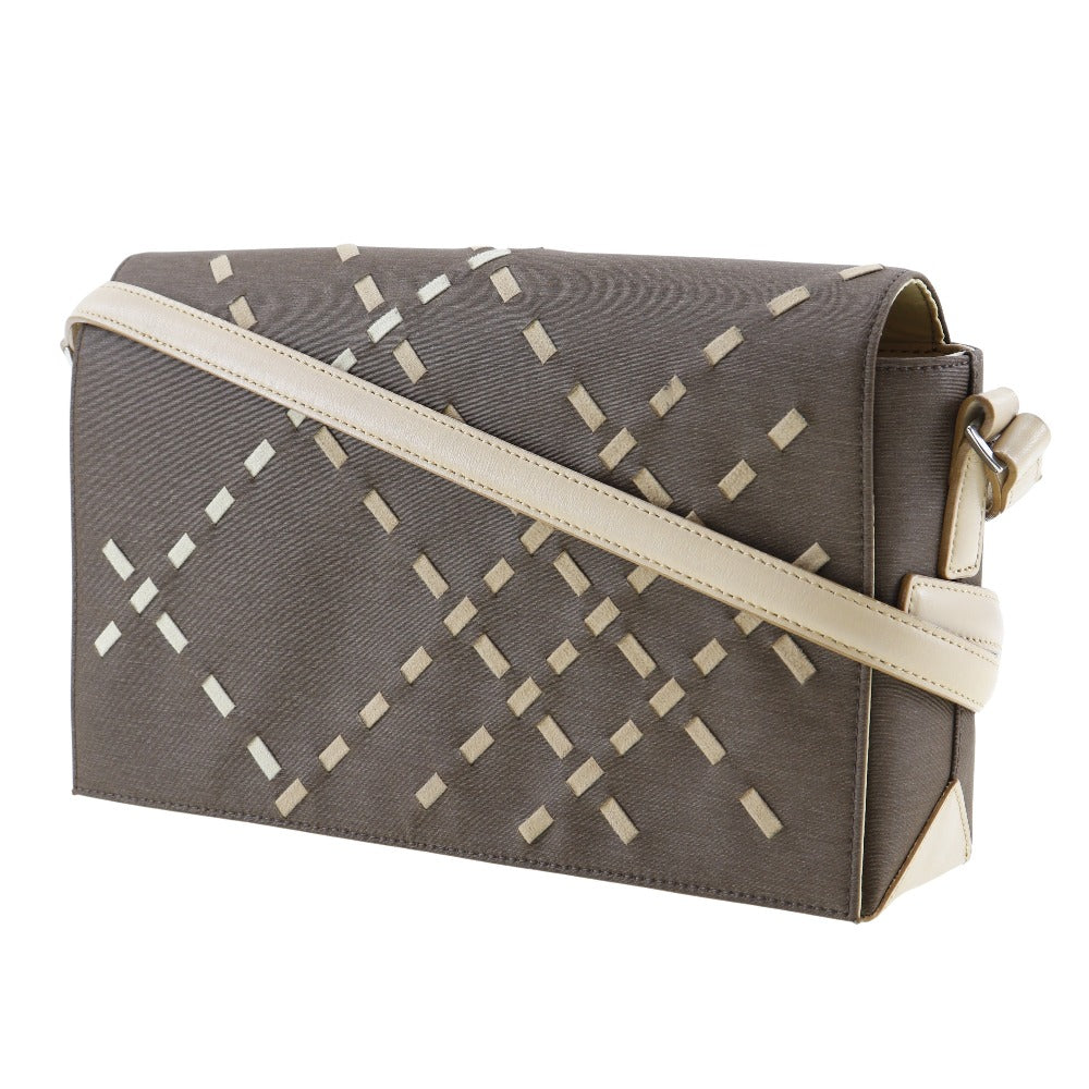 Burberry Leather Satin Shoulder Bag Beige