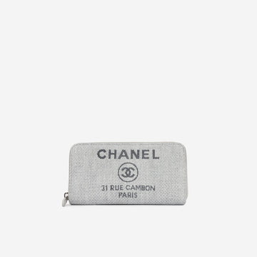 Chanel Long Deauville Zip Wallet