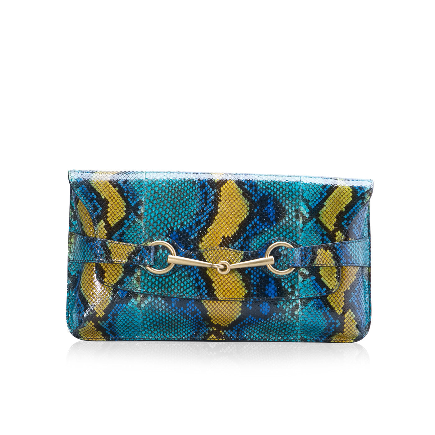 Gucci Bright Bit Python Clutch