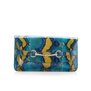 Gucci Bright Bit Python Clutch