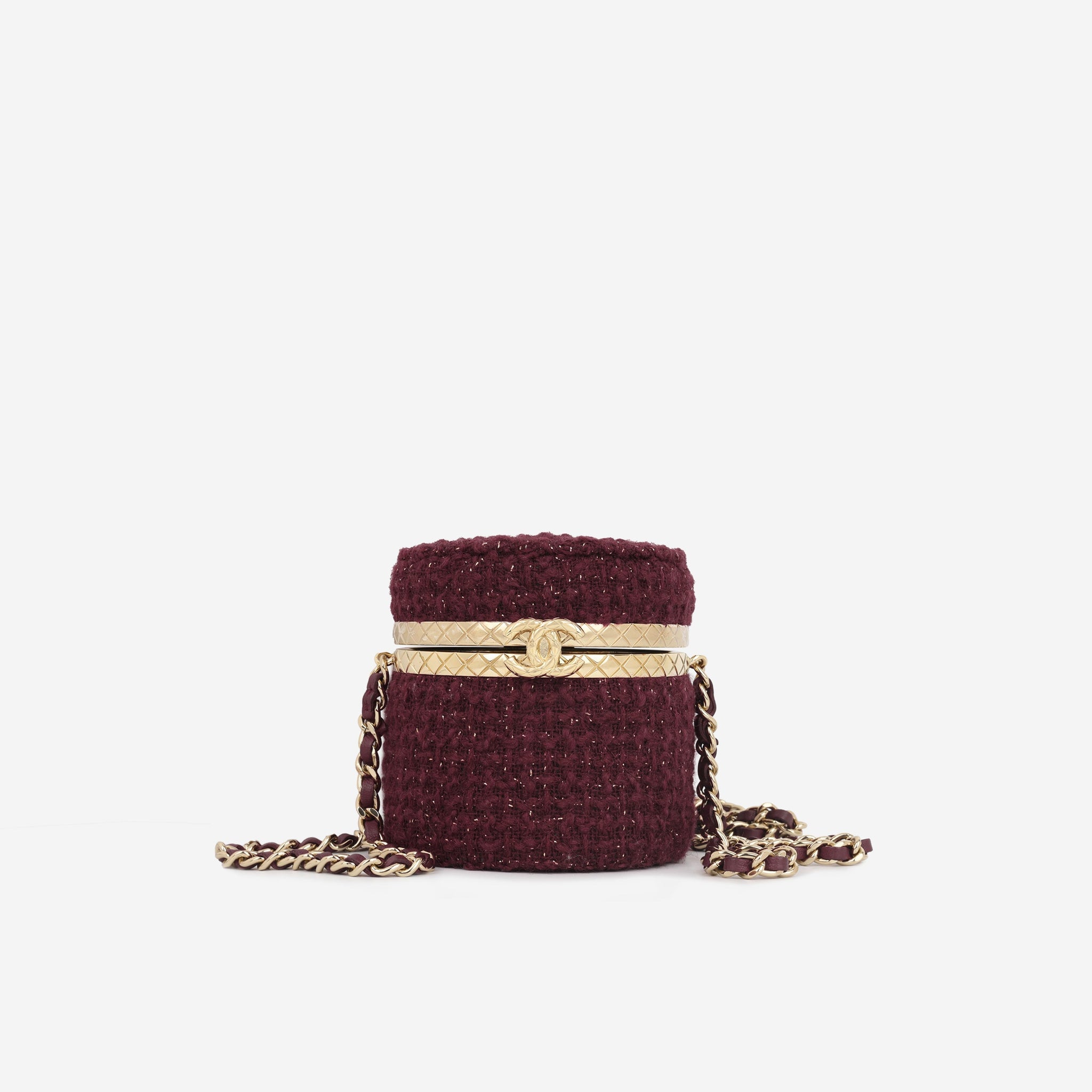 Chanel Tweed Vanity Clutch on Chain