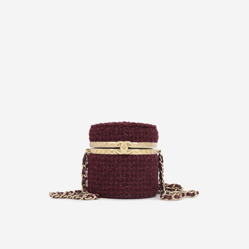 Chanel Tweed Vanity Clutch on Chain