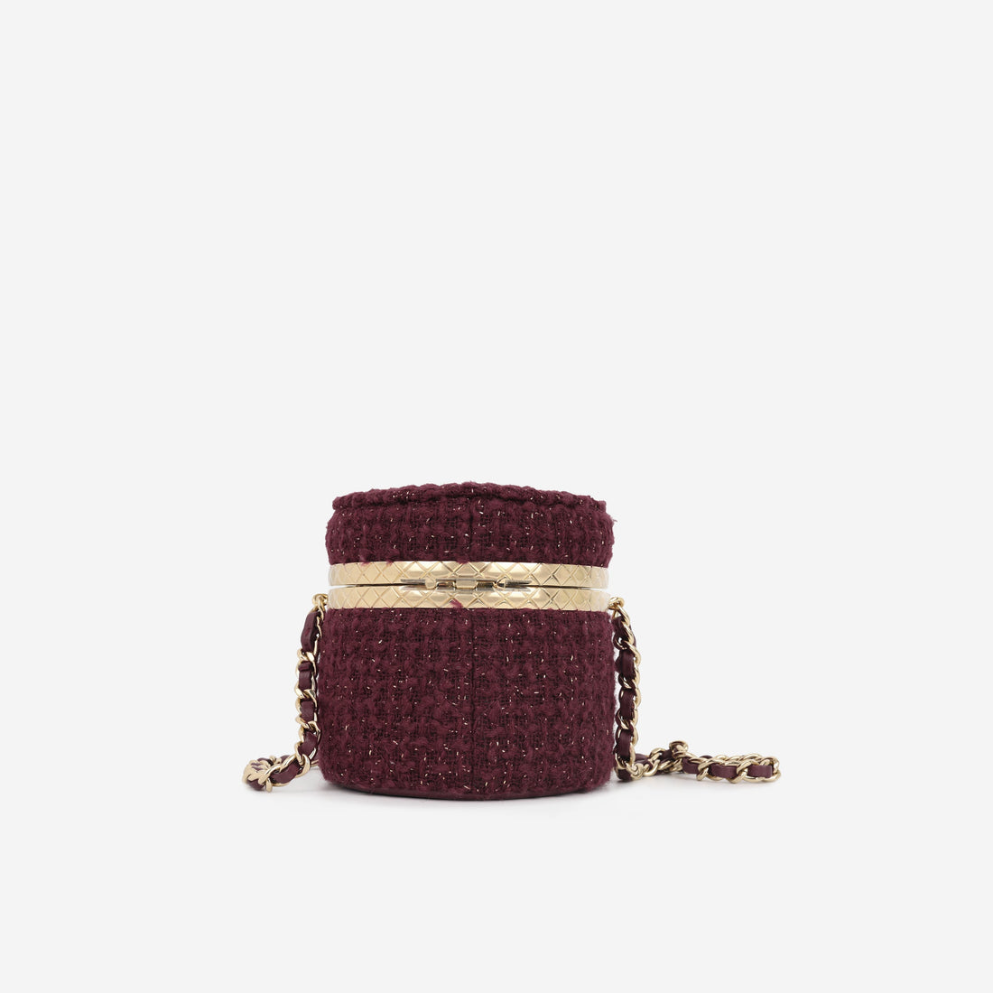 Chanel Tweed Vanity Clutch on Chain