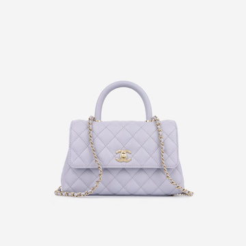 Chanel Small Coco Handle Lavender Caviar