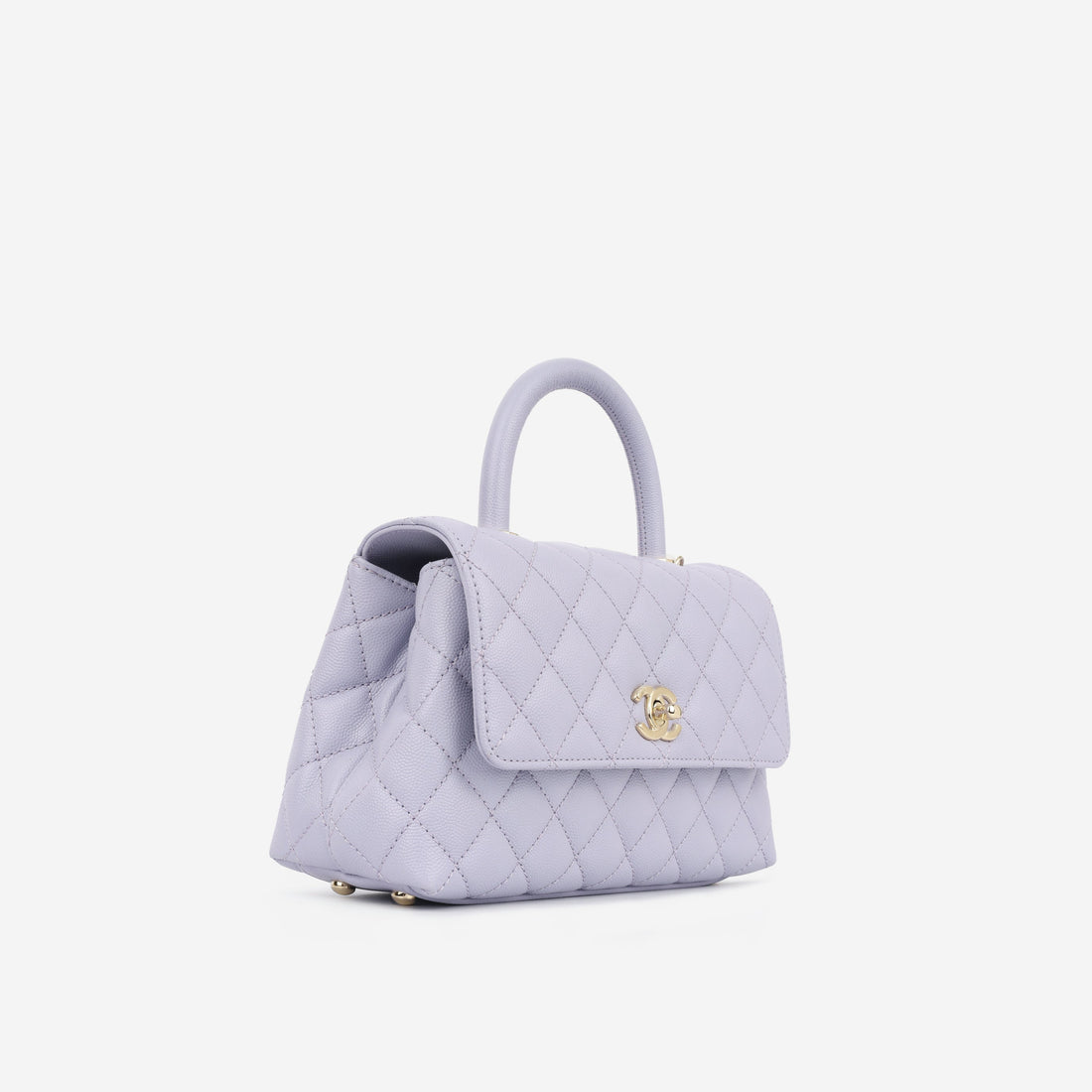 Chanel Small Coco Handle Lavender Caviar