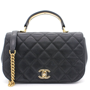 Chanel Caviar Carry Around Flap Bag Black