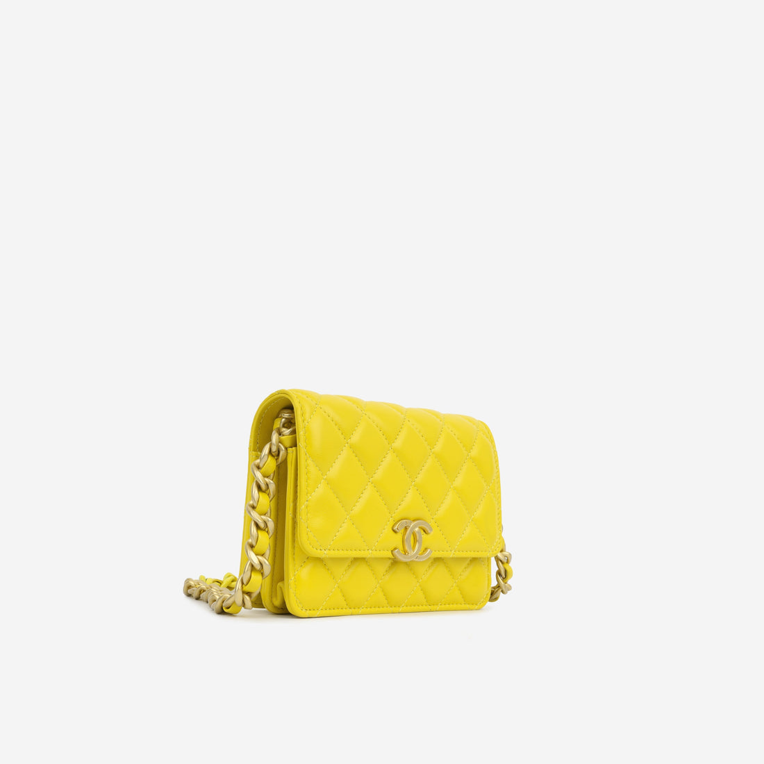 Chanel Seasonal Lacquer Chain Flap Yellow
