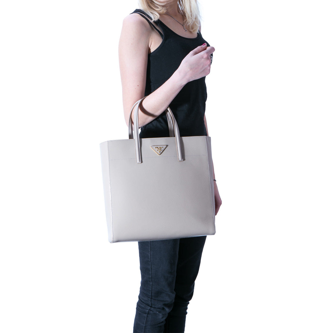 Prada 2 Way Saffiano Vernice Briefcase