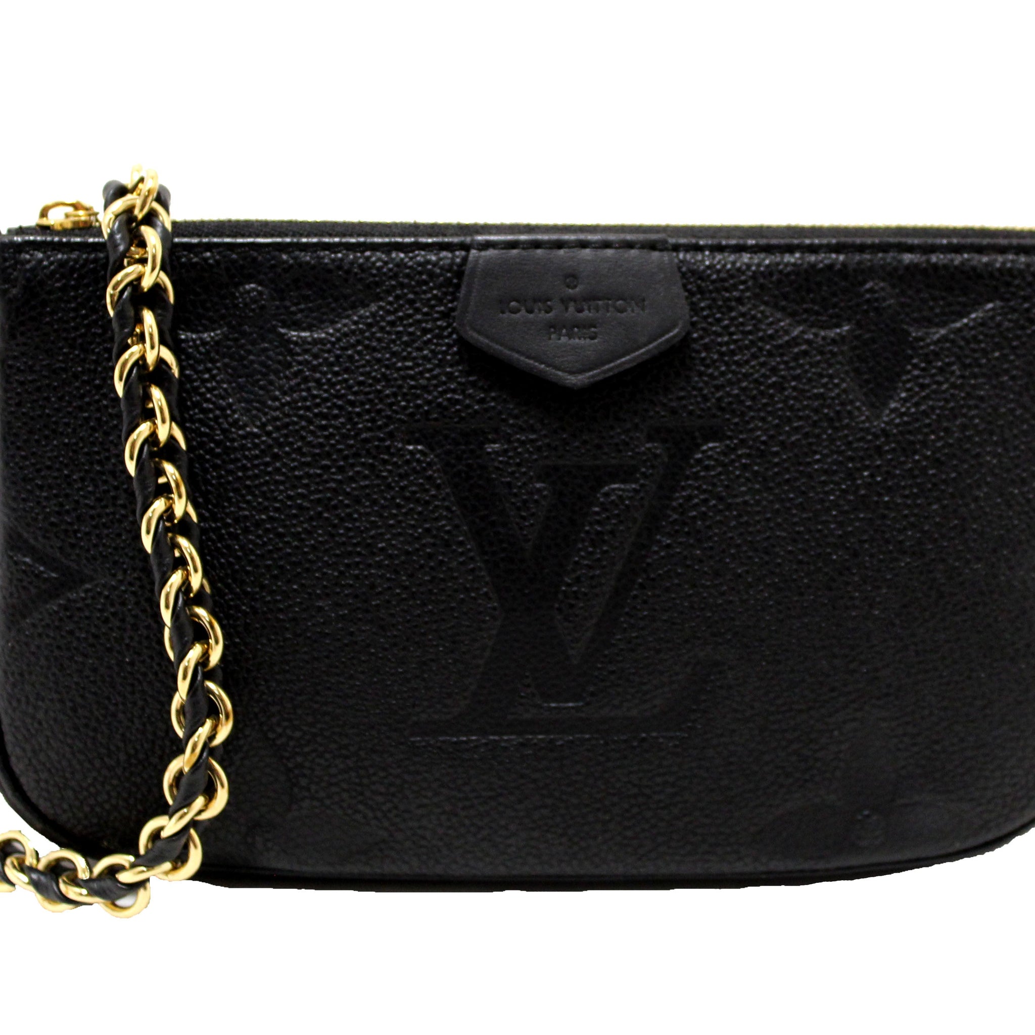 Louis Vuitton Black Monogram Empreinte Leather Pochette Shoulder Bag