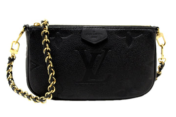 Louis Vuitton Black Monogram Empreinte Leather Pochette Shoulder Bag
