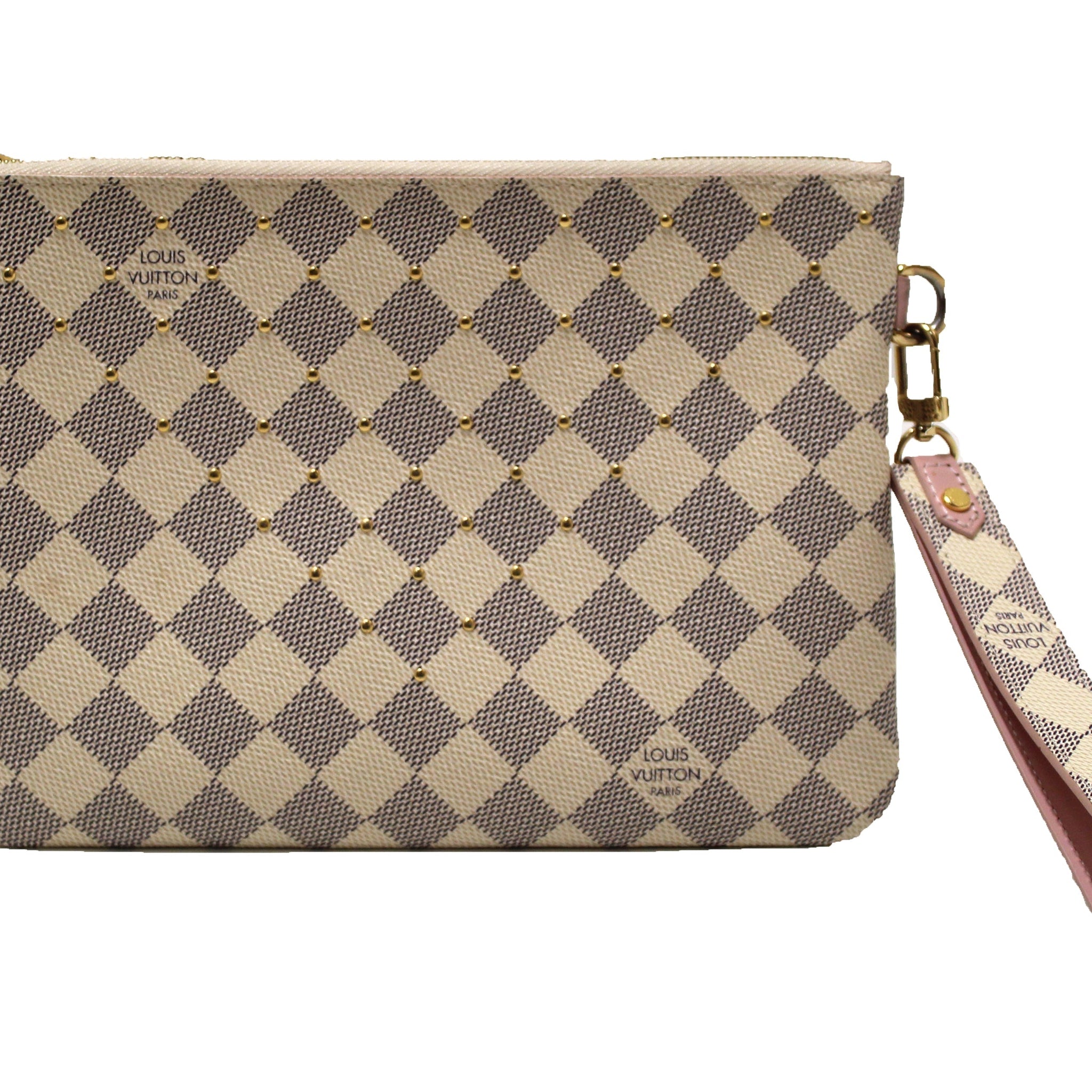 Louis Vuitton Damier Azur City Pouch Wristlet Clutch