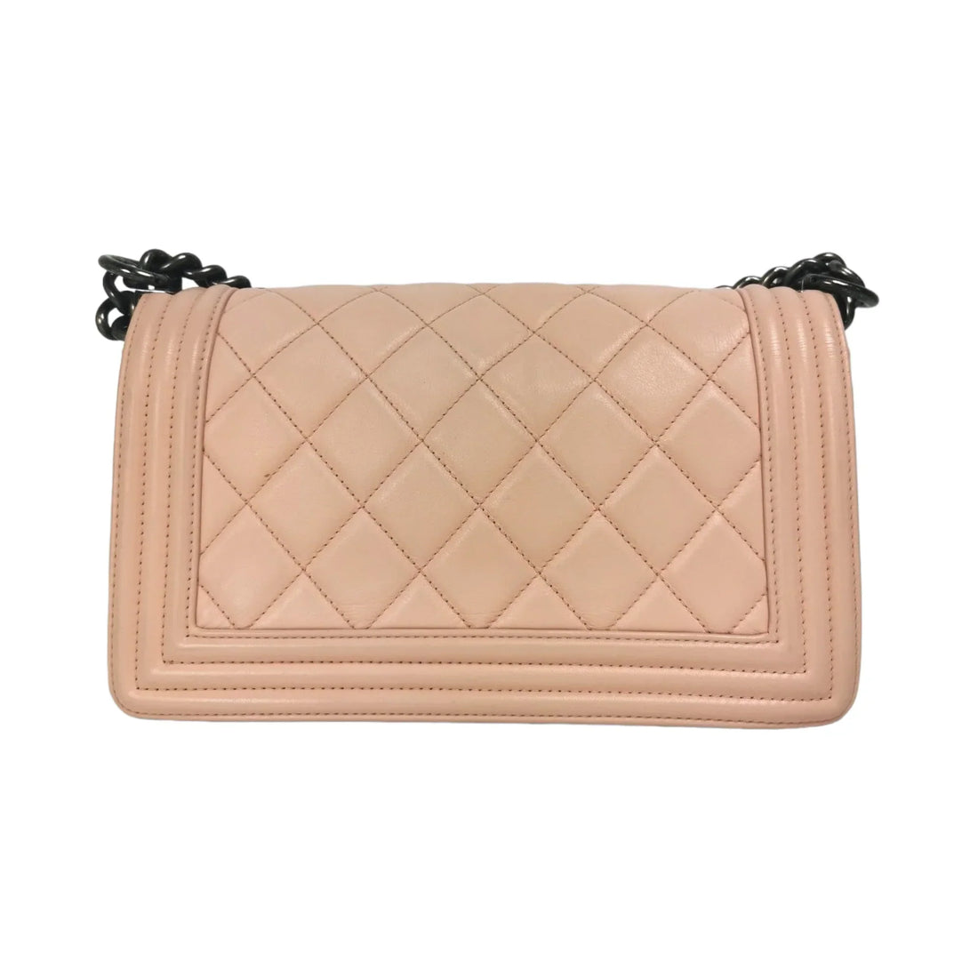 Chanel Boy Medium Light Pink Calfskin Ruthenium
