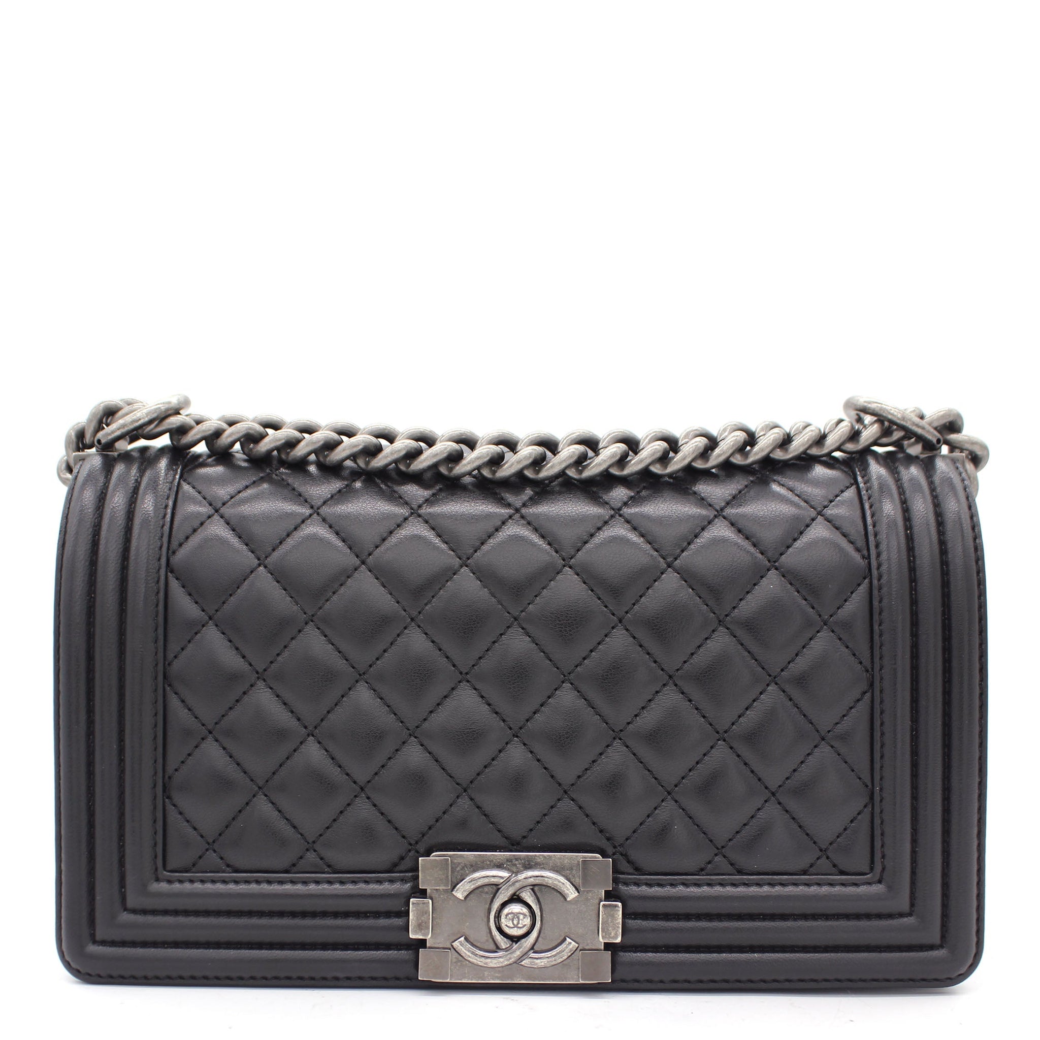 Chanel Quilted Medium Boy Bag Lambskin