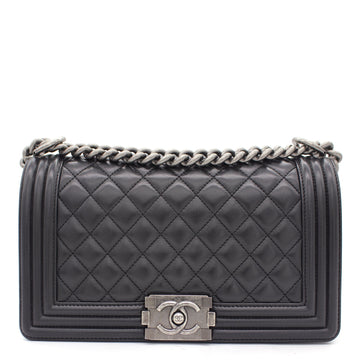 Chanel Quilted Medium Boy Bag Lambskin