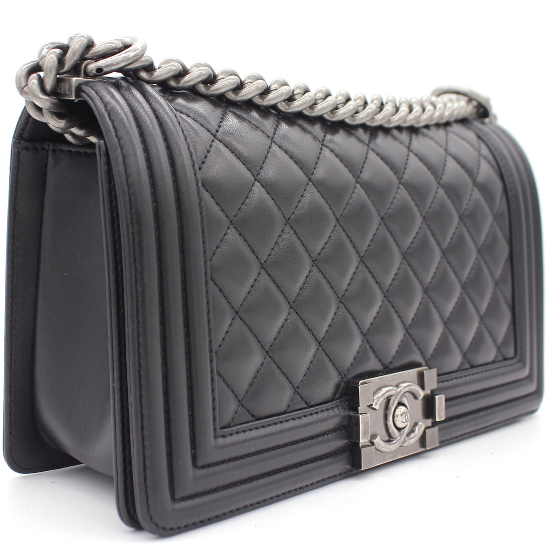 Chanel Quilted Medium Boy Bag Lambskin