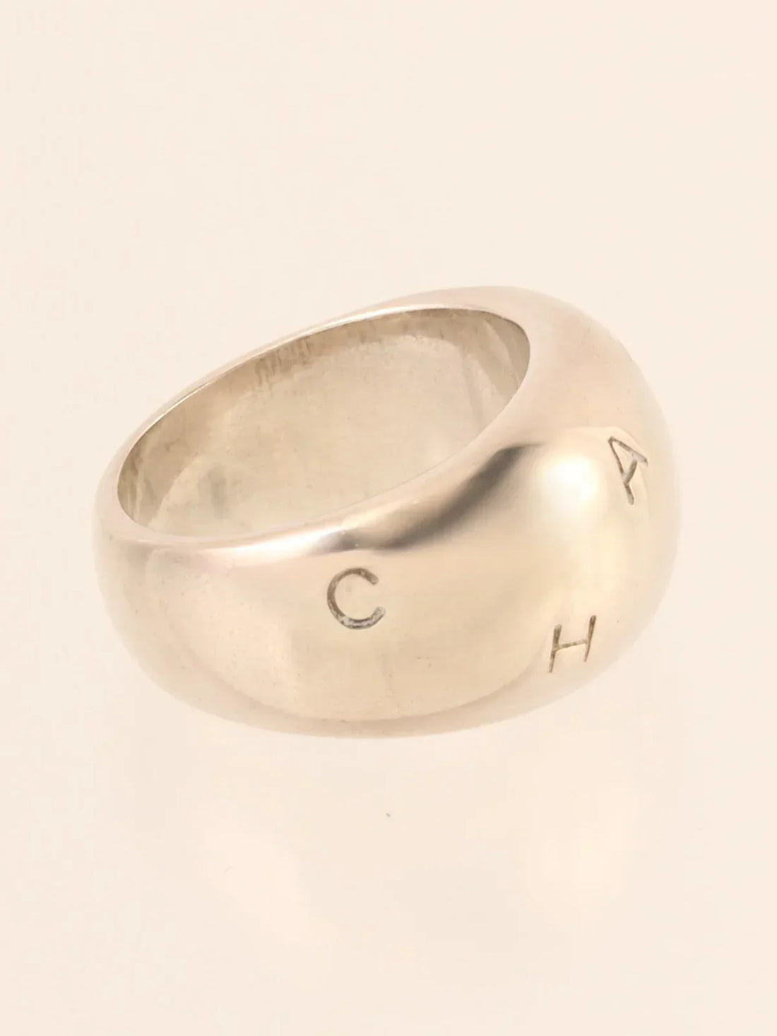 Top Quality Chanel Logo Ring Silver
