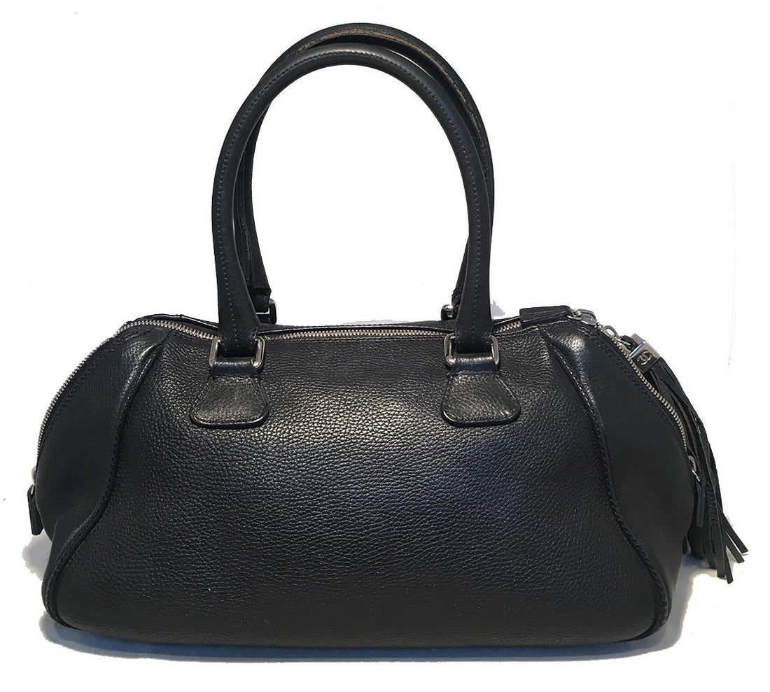 Top Quality Chanel Lax Black Leather Tassel Bag