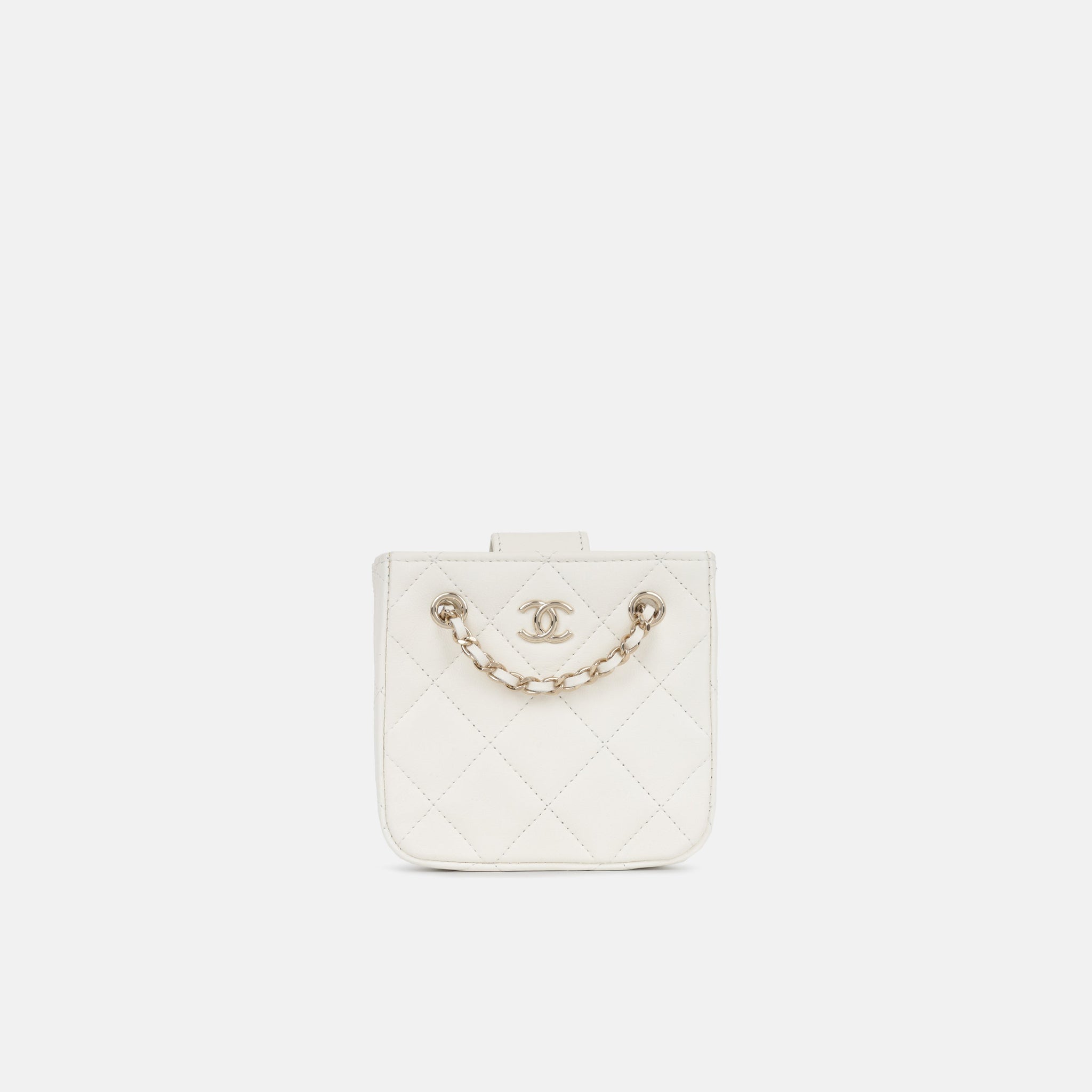 Chanel Tiny Square Clutch on Chain