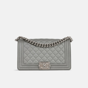 Chanel Boy Bag Silver