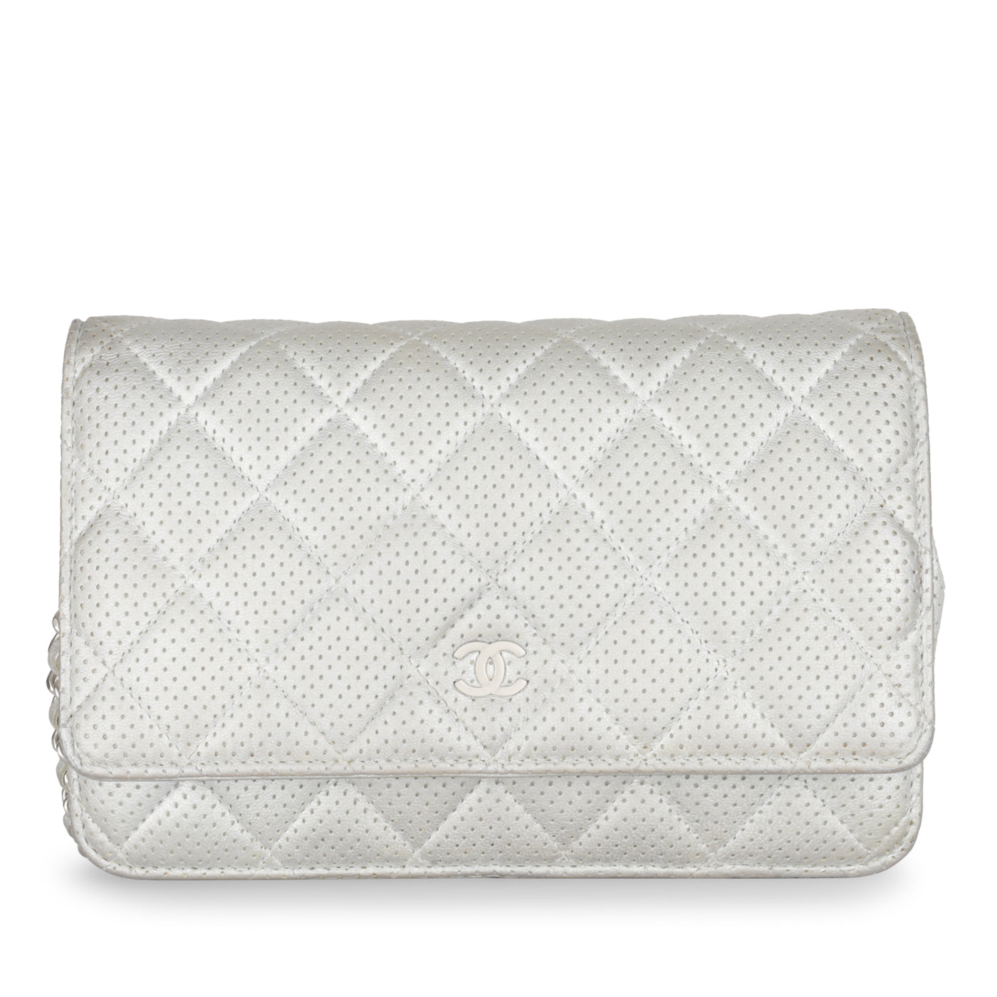 Chanel WOC Perforated Silver