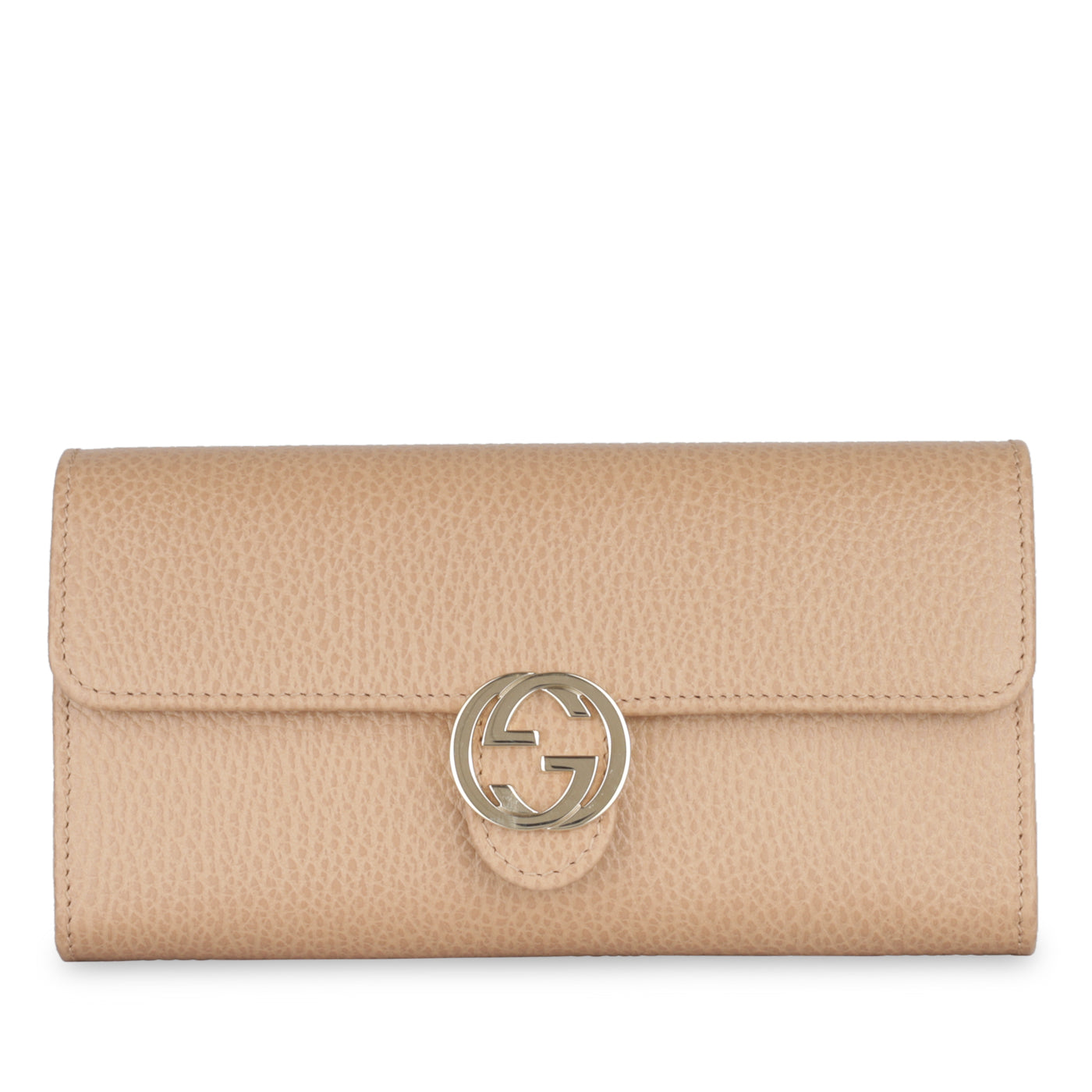 Gucci Interlocking GG Long Wallet - Beige