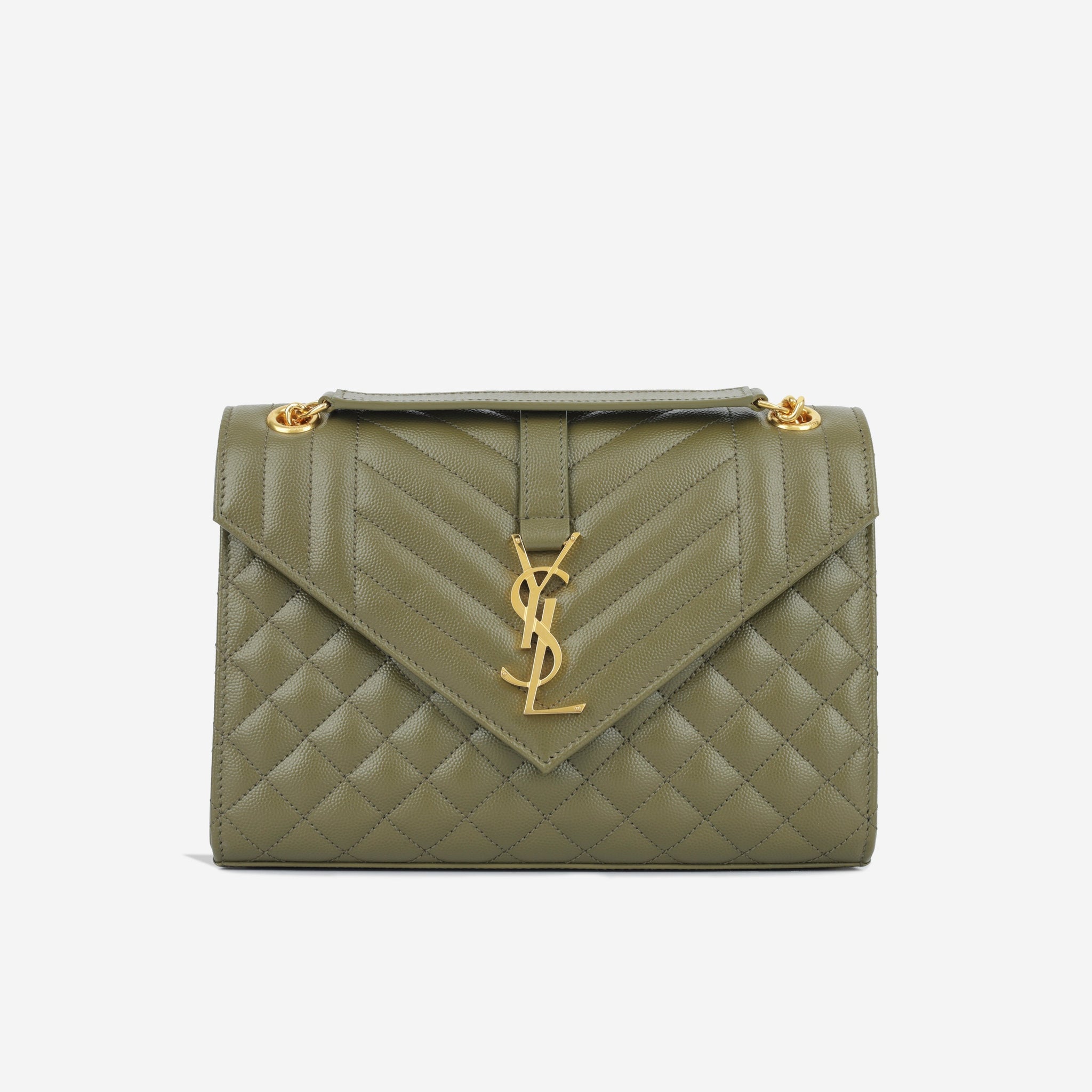 Yves Saint Laurent Medium Envelope - Khaki