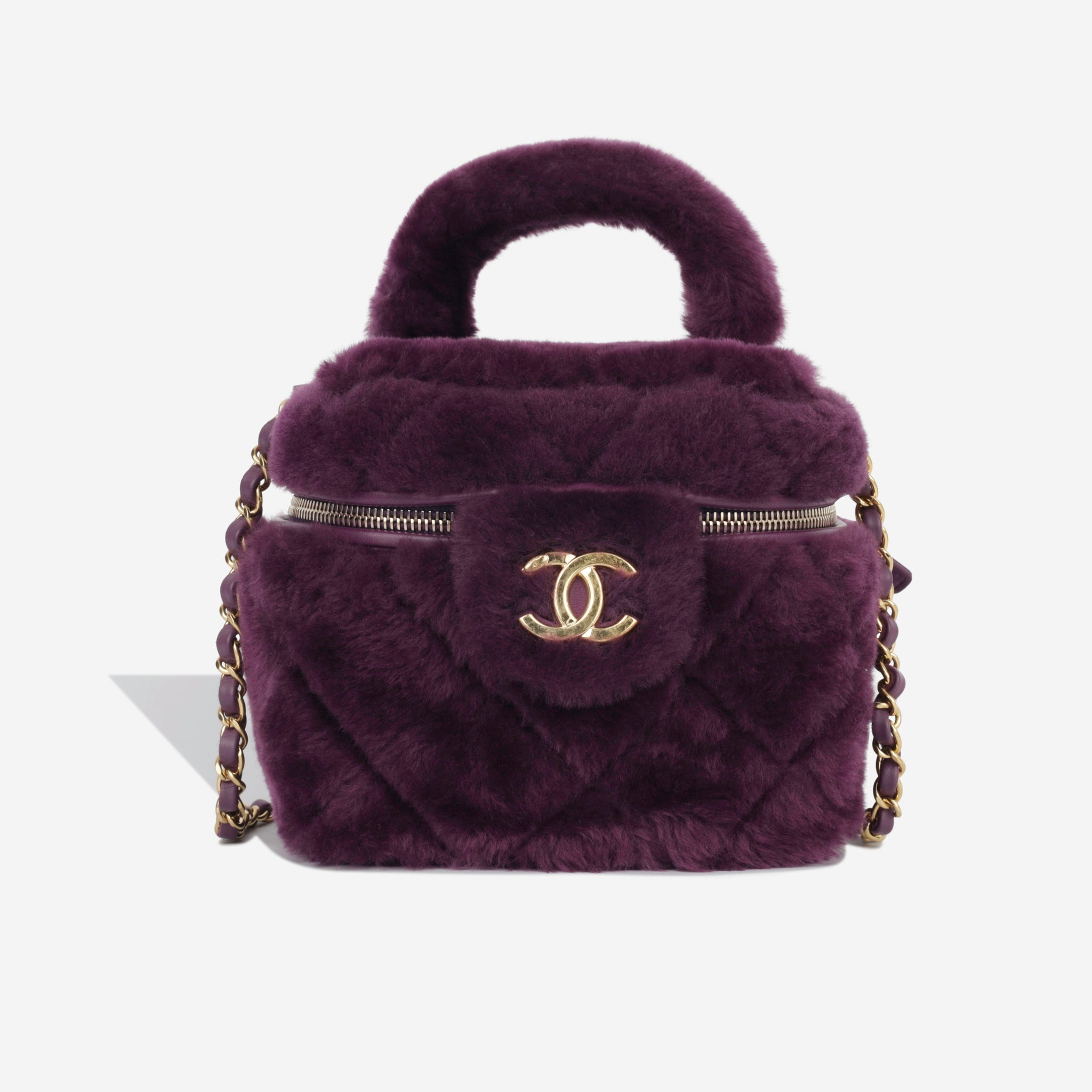 Chanel Shearling Vanity Case