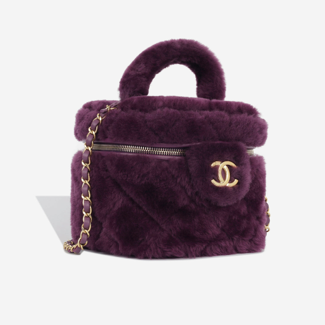 Chanel Shearling Vanity Case