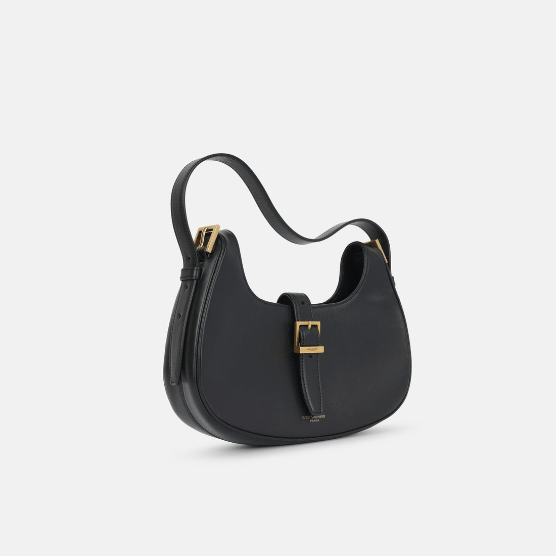 Saint Laurent - Le Fermoir Shoulder Bag - Black Calfskin GHW -