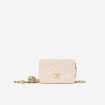 Chanel Pearl Crush Cardholder on Chain