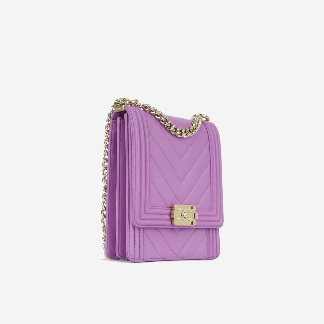 Chanel North South Boy Bag Purple
