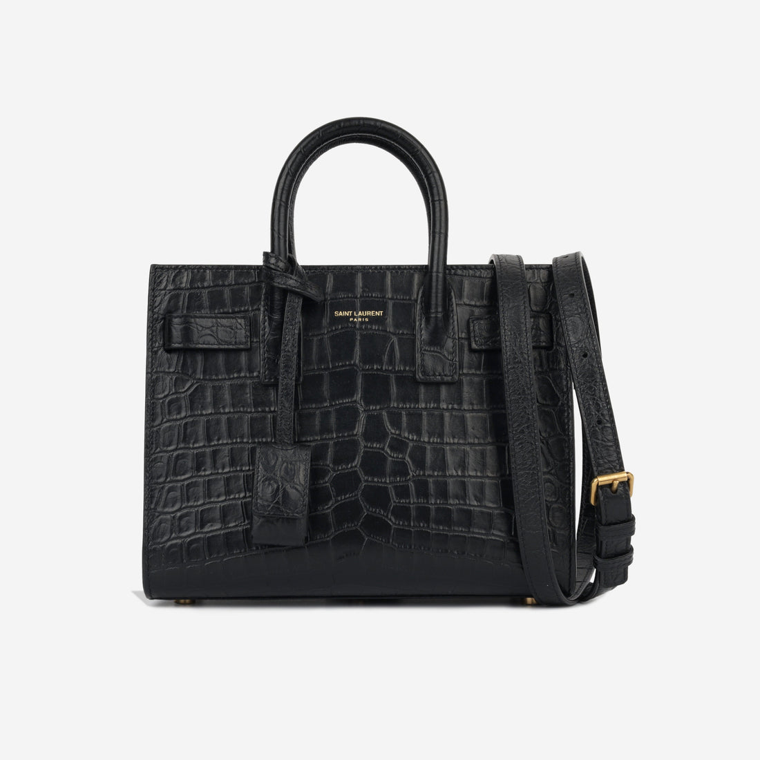 Yves Saint Laurent Nano Sac de Jour - Black Croc