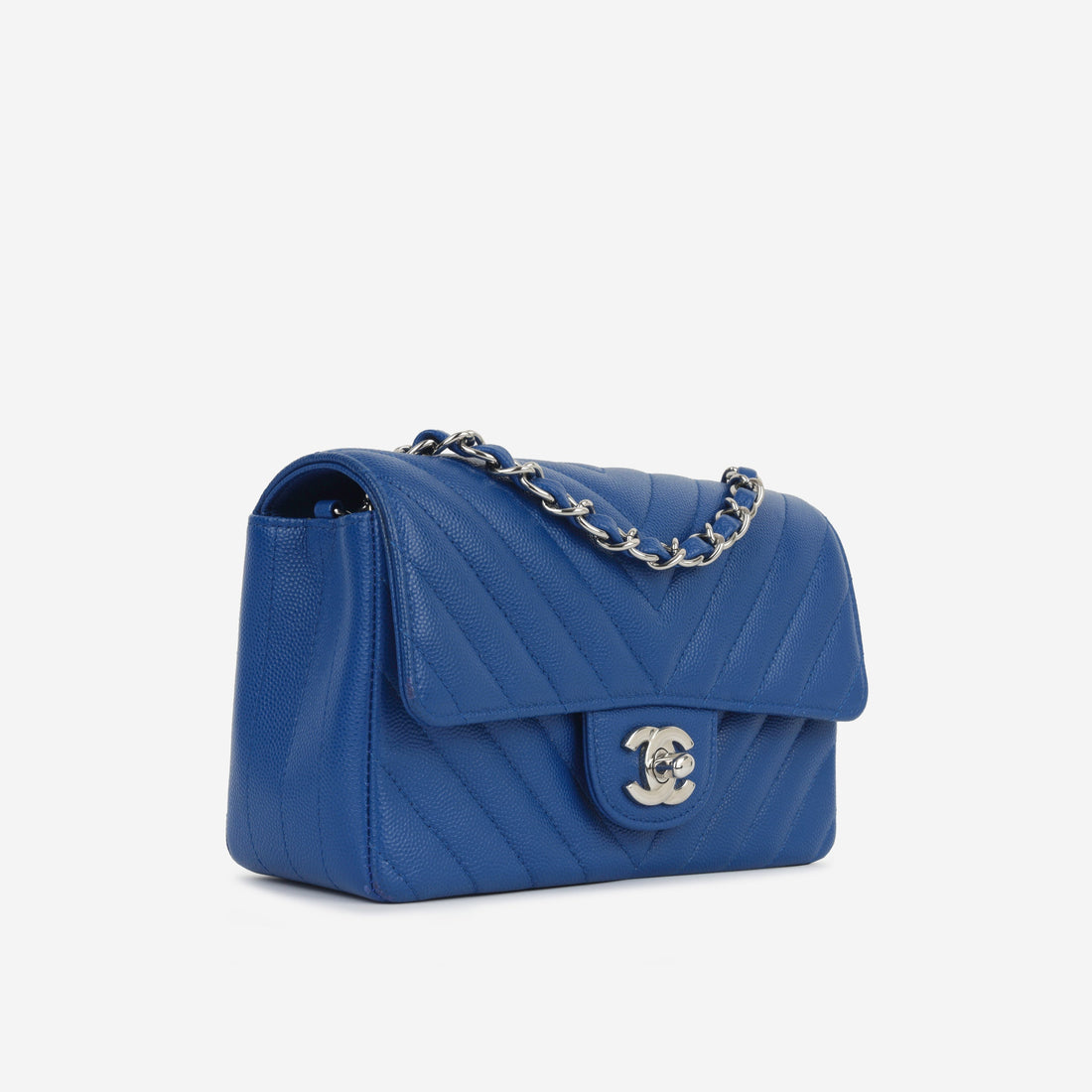 Chanel Mini Rectangular Blue Chevron