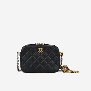 Chanel Mini Camera Pearl Crush Black Lambskin