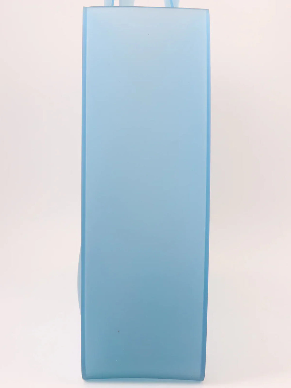 Top Quality Chanel Logo Rubber Tote Bag Clear Blue