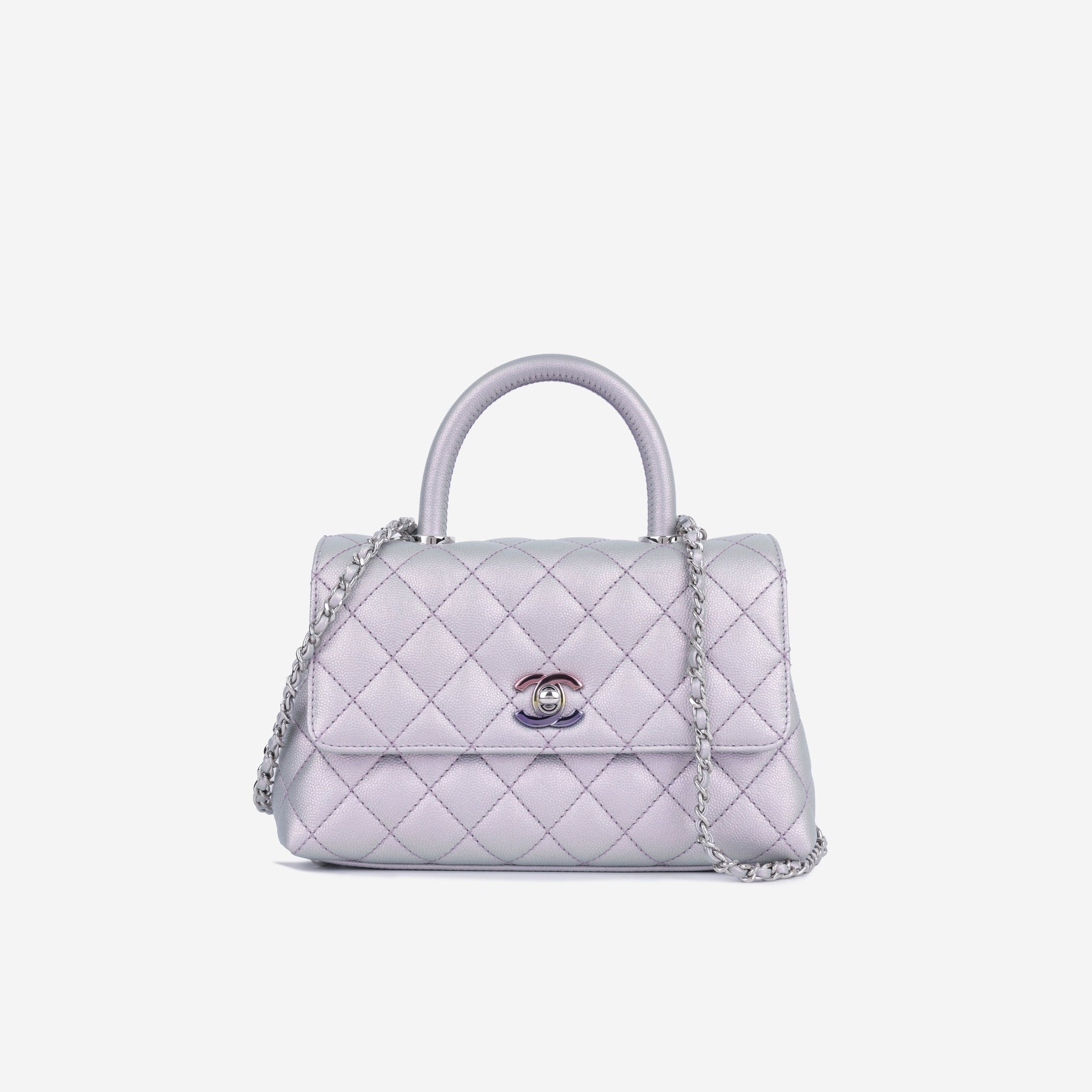 Chanel Small Coco Handle Purple Iridescent