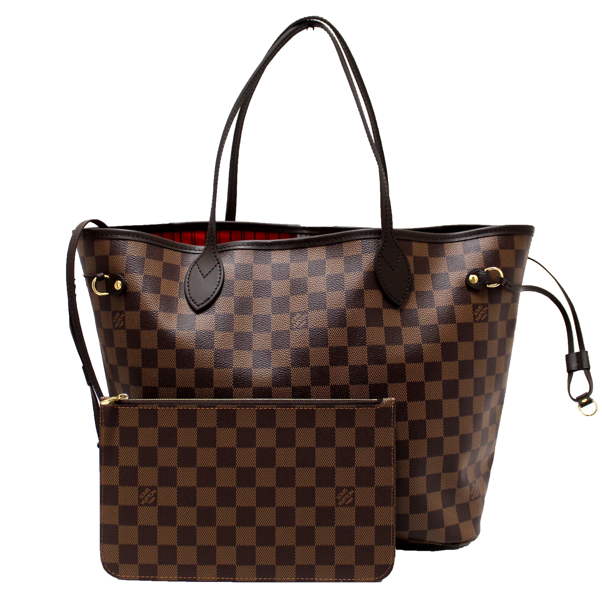 NEW Louis Vuitton Damier Ebene Canvas Neverfull MM Tote Shoulder Bag