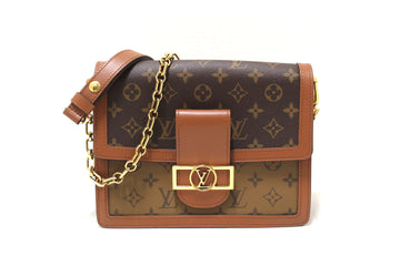 Louis Vuitton Classic Monogram/Monogram Reverse Canvas Dauphine MM Shoulder Bag